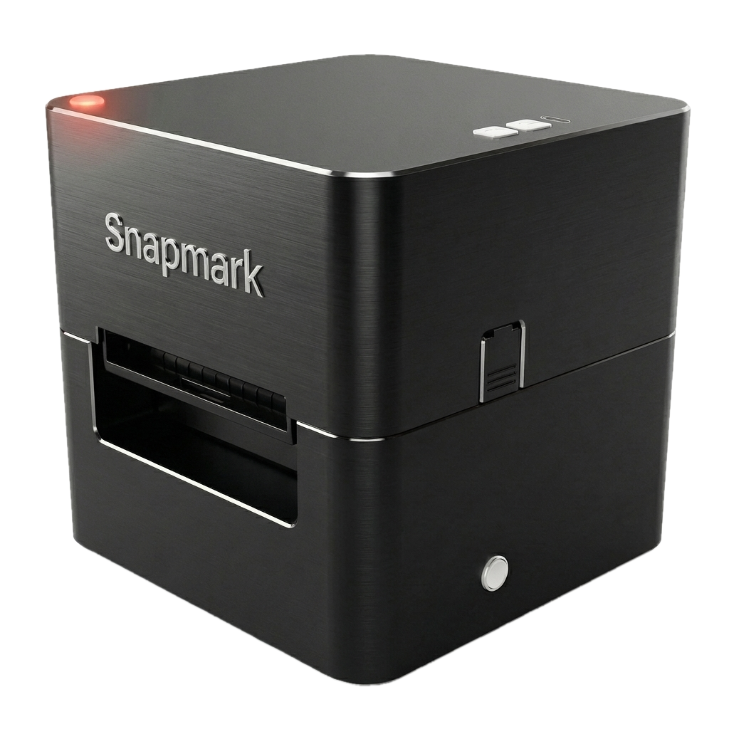 SnapMark 全自动贴标机：主机 + 贴标机设备全景